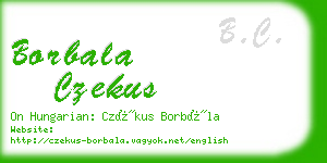 borbala czekus business card